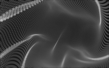 Çokgen alanı düşük Poli koyu arka plan, 3d render