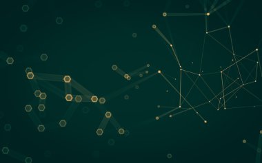 Çokgen alanı düşük Poli koyu arka plan, 3d render