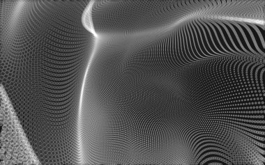 Çokgen alanı düşük Poli koyu arka plan, 3d render