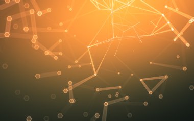 Çokgen alanı düşük Poli koyu arka plan, 3d render