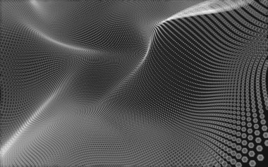 Çokgen alanı düşük Poli koyu arka plan, 3d render