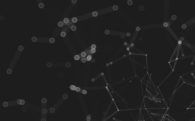 Çokgen alanı düşük Poli koyu arka plan, 3d render