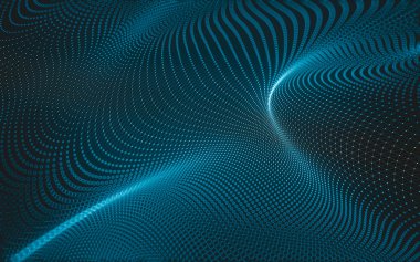 Çokgen alanı düşük Poli koyu arka plan, 3d render