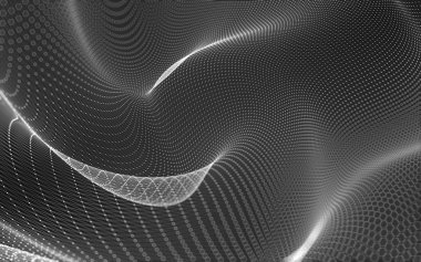 Çokgen alanı düşük Poli koyu arka plan, 3d render