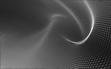 Çokgen alanı düşük Poli koyu arka plan, 3d render