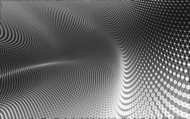 Çokgen alanı düşük Poli koyu arka plan, 3d render