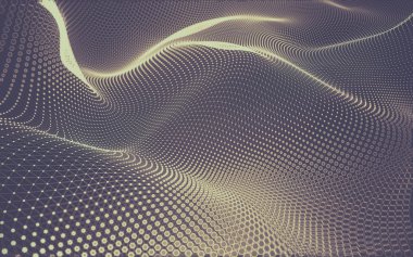 Çokgen alanı düşük Poli koyu arka plan, 3d render