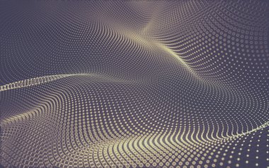 Çokgen alanı düşük Poli koyu arka plan, 3d render