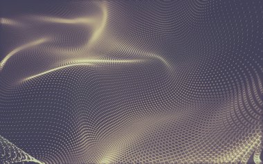 Çokgen alanı düşük Poli koyu arka plan, 3d render