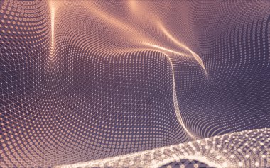 Çokgen alanı düşük Poli koyu arka plan, 3d render