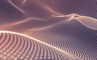 Çokgen alanı düşük Poli koyu arka plan, 3d render