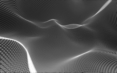 Çokgen alanı düşük Poli koyu arka plan, 3d render