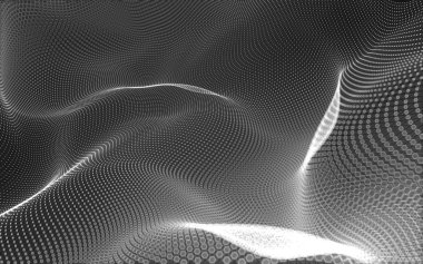 Çokgen alanı düşük Poli koyu arka plan, 3d render