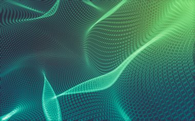 Çokgen alanı düşük Poli koyu arka plan, 3d render