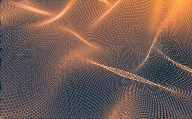 Çokgen alanı düşük Poli koyu arka plan, 3d render