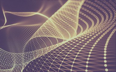 Çokgen alanı düşük Poli koyu arka plan, 3d render