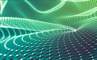 Çokgen alanı düşük Poli koyu arka plan, 3d render