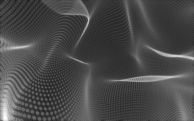 Çokgen alanı düşük Poli koyu arka plan, 3d render