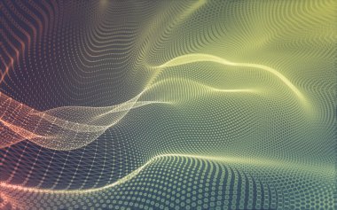 Çokgen alanı düşük Poli koyu arka plan, 3d render