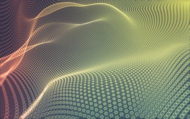 Çokgen alanı düşük Poli koyu arka plan, 3d render