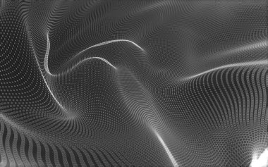 Çokgen alanı düşük Poli koyu arka plan, 3d render