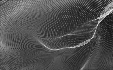 Çokgen alanı düşük Poli koyu arka plan, 3d render