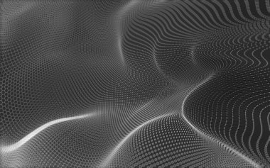 Çokgen alanı düşük Poli koyu arka plan, 3d render