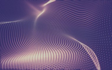 Çokgen alanı düşük Poli koyu arka plan, 3d render