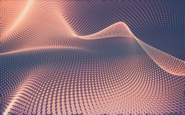 Çokgen alanı düşük Poli koyu arka plan, 3d render