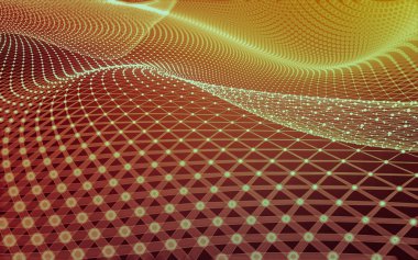 Çokgen alanı düşük Poli koyu arka plan, 3d render