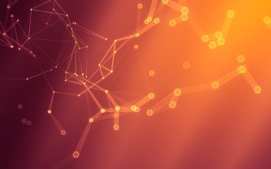 Çokgen alanı düşük Poli koyu arka plan, 3d render