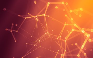 Çokgen alanı düşük Poli koyu arka plan, 3d render