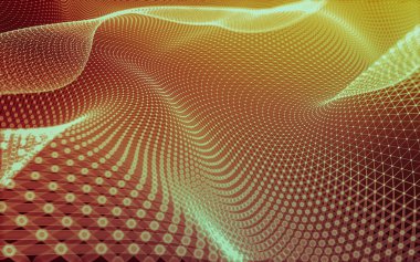 Çokgen alanı düşük Poli koyu arka plan, 3d render