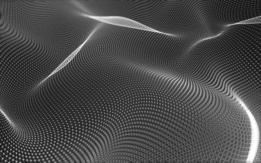 Çokgen alanı düşük Poli koyu arka plan, 3d render