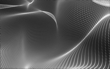 Çokgen alanı düşük Poli koyu arka plan, 3d render