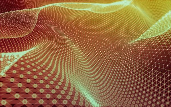 Çokgen alanı düşük Poli koyu arka plan, 3d render