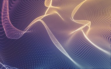 Çokgen alanı düşük Poli koyu arka plan, 3d render