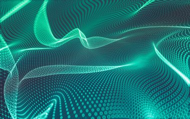 Çokgen alanı düşük Poli koyu arka plan, 3d render