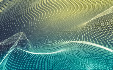 Çokgen alanı düşük Poli koyu arka plan, 3d render