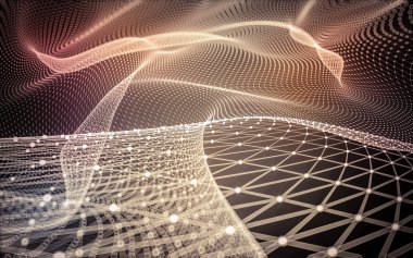 Çokgen alanı düşük Poli koyu arka plan, 3d render