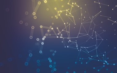 Çokgen alanı düşük Poli koyu arka plan, 3d render