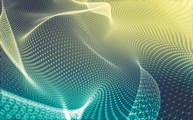 Çokgen alanı düşük Poli koyu arka plan, 3d render