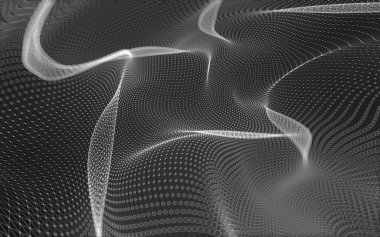 Çokgen alanı düşük Poli koyu arka plan, 3d render