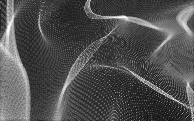 Çokgen alanı düşük Poli koyu arka plan, 3d render