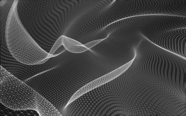 Çokgen alanı düşük Poli koyu arka plan, 3d render