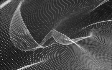 Çokgen alanı düşük Poli koyu arka plan, 3d render