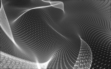 Çokgen alanı düşük Poli koyu arka plan, 3d render