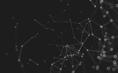 Çokgen alanı düşük Poli koyu arka plan, 3d render