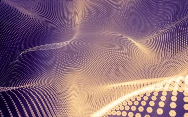 Çokgen alanı düşük Poli koyu arka plan, 3d render