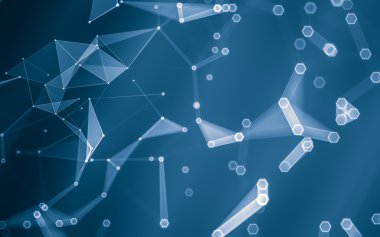 Çokgen alanı düşük Poli koyu arka plan, 3d render